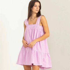 Hyfve lavender sleeveless ruffled mini dress